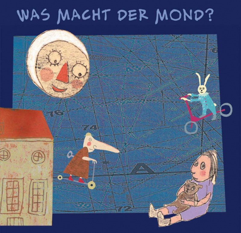 Das Kindertheater "Was macht der Mond" stellt Überlegungen über den Tagesablauf (oder Nachtablauf) des Mondes kindgerecht aufbereitet dar.